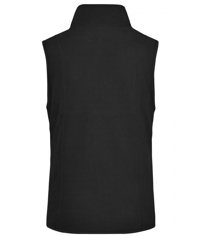 Ladies Girly Microfleece Vest Black 7220
