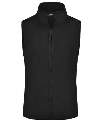 Ladies Girly Microfleece Vest Black 7220