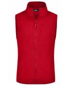 Ladies Girly Microfleece Vest Red 7220