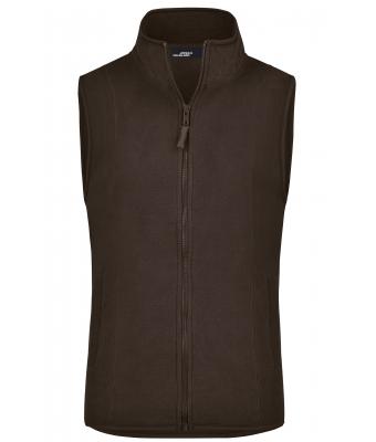 Ladies Girly Microfleece Vest Brown 7220