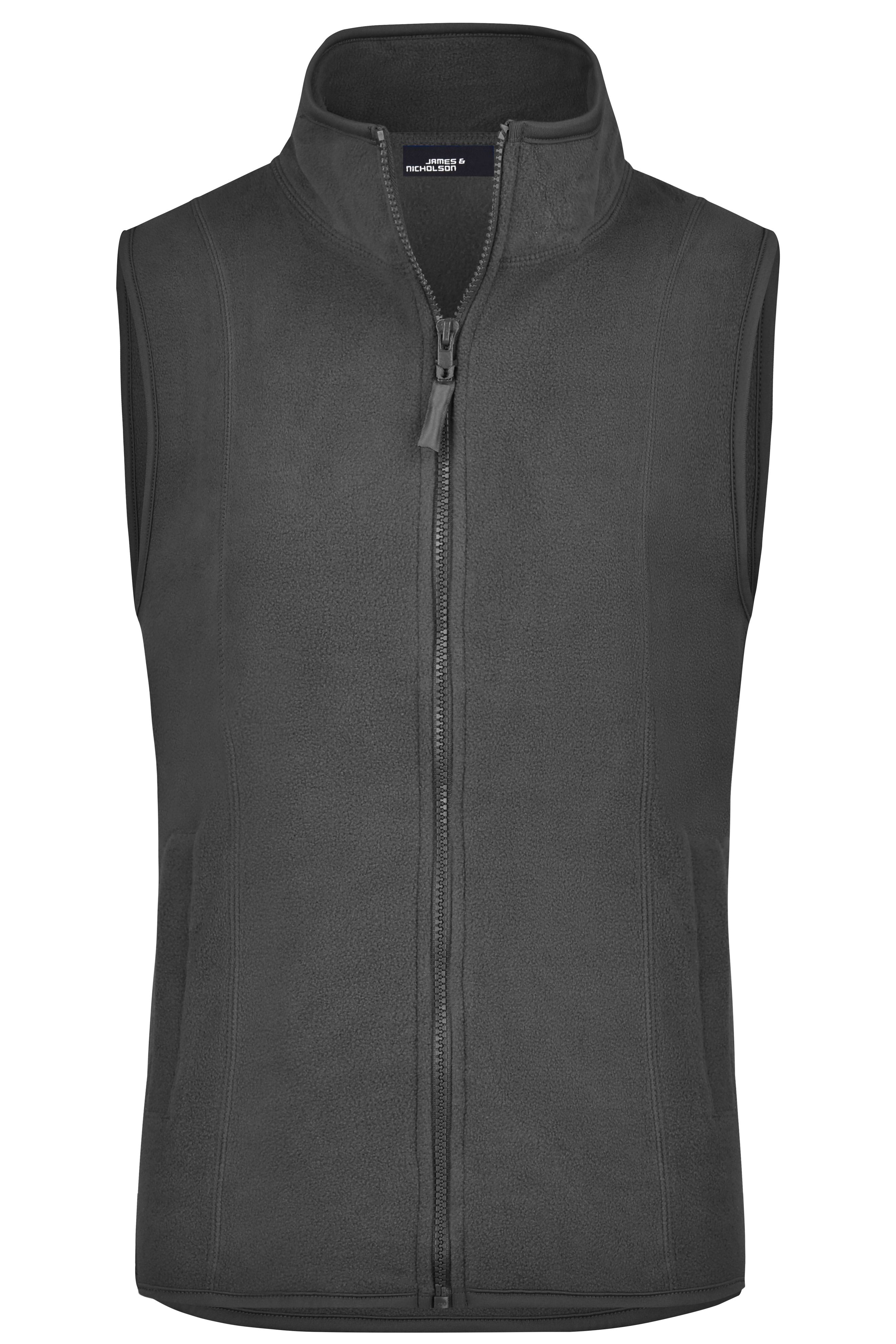 Ladies Girly Microfleece Vest Dark-grey-Daiber