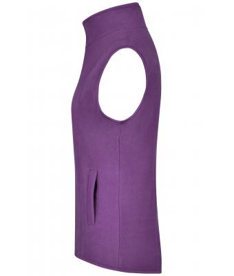Ladies Girly Microfleece Vest Purple 7220