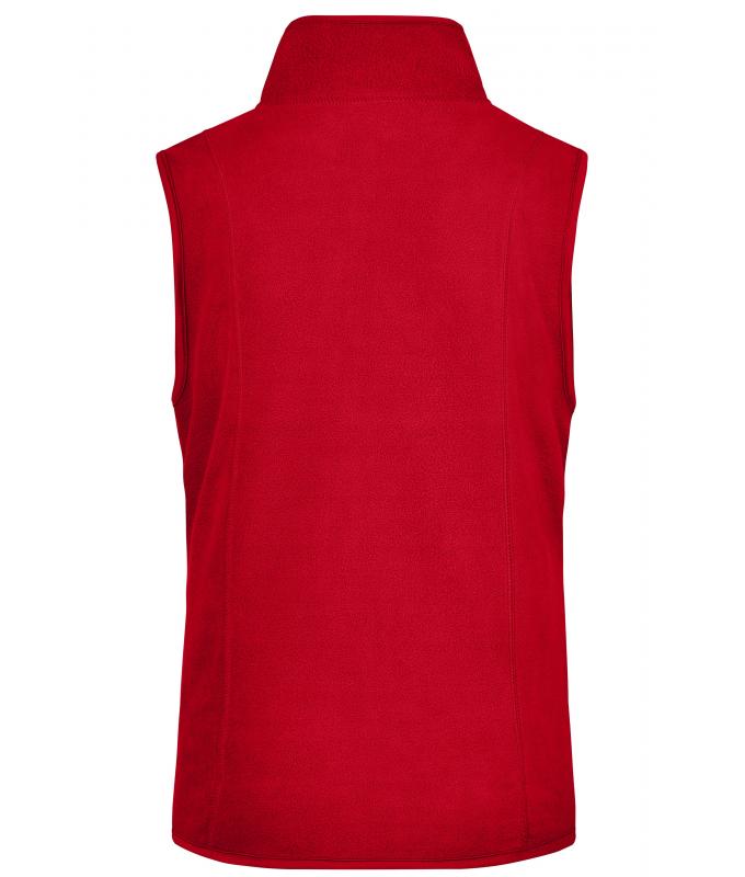 Ladies Girly Microfleece Vest Red 7220