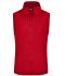 Ladies Girly Microfleece Vest Red 7220