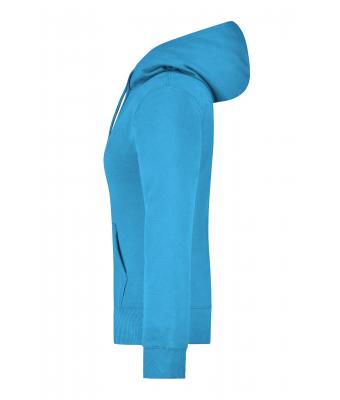 Damen Ladies' Hooded Sweat Turquoise 7223