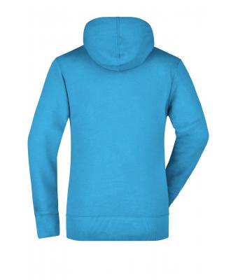 Damen Ladies' Hooded Sweat Turquoise 7223
