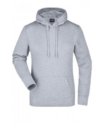 Damen Ladies' Hooded Sweat Grey-heather 7223