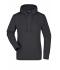 Dames Ladies' Hooded Sweat Zwart 7223