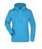 Dames Ladies' Hooded Sweat Turquoise 7223