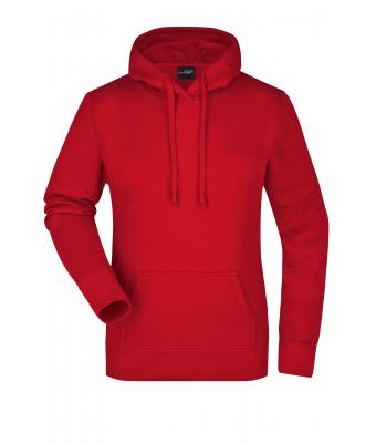 Dames Ladies' Hooded Sweat Rood 7223