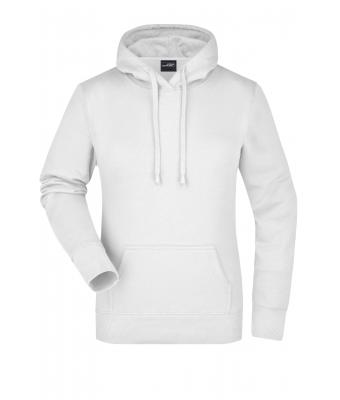 Dames Ladies' Hooded Sweat Wit 7223