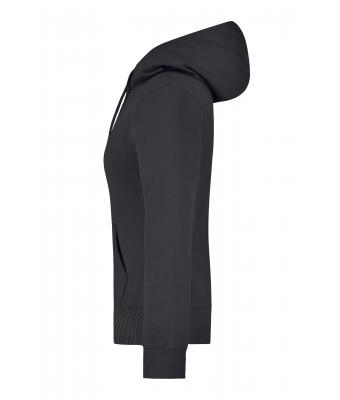 Dames Ladies' Hooded Sweat Zwart 7223