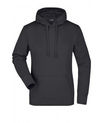 Dames Ladies' Hooded Sweat Zwart 7223