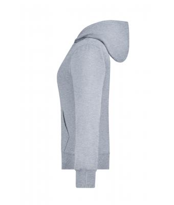 Damen Ladies' Hooded Jacket Grey-heather 7225