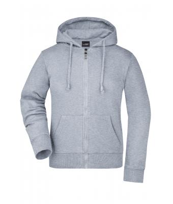 Damen Ladies' Hooded Jacket Grey-heather 7225