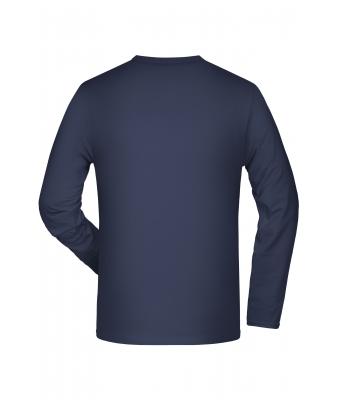 Heren Elastic-T Long-Sleeved Navy 7228