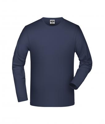 Heren Elastic-T Long-Sleeved Navy 7228