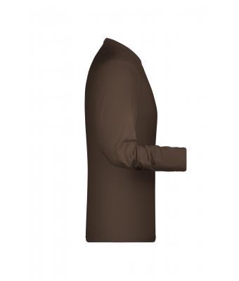Heren Elastic-T Long-Sleeved Bruin 7228