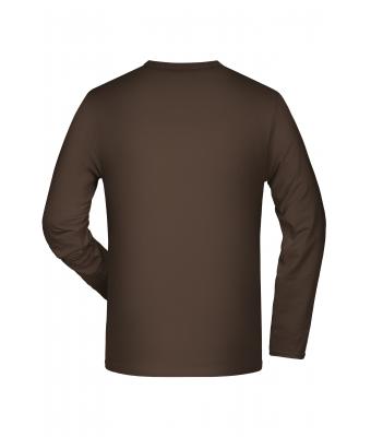 Heren Elastic-T Long-Sleeved Bruin 7228