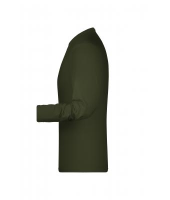 Heren Elastic-T Long-Sleeved Olijf 7228