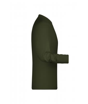 Heren Elastic-T Long-Sleeved Olijf 7228