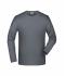 Men Elastic-T Long-Sleeved Mid-grey 7228