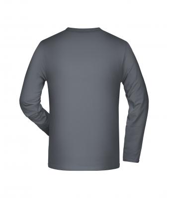 Heren Elastic-T Long-Sleeved Middengrijs 7228