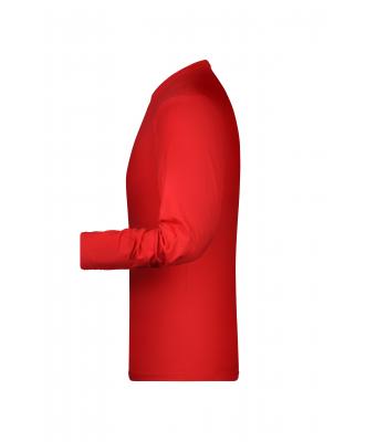 Heren Elastic-T Long-Sleeved Rood 7228