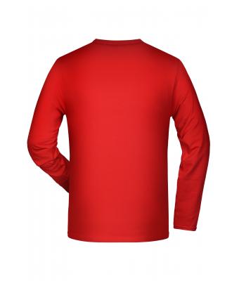 Heren Elastic-T Long-Sleeved Rood 7228
