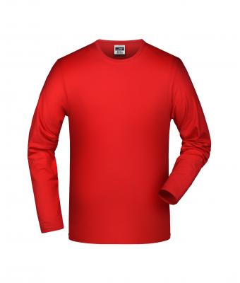 Heren Elastic-T Long-Sleeved Rood 7228