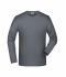 Heren Elastic-T Long-Sleeved Middengrijs 7228