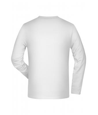 Heren Elastic-T Long-Sleeved Wit 7228