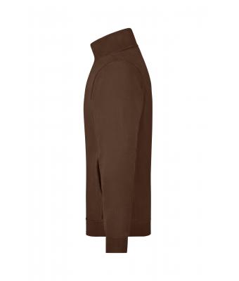 Unisexe Sweat-shirt zippé french-terry Marron 7230