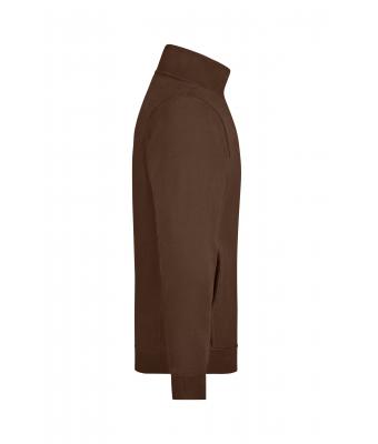 Unisexe Sweat-shirt zippé french-terry Marron 7230