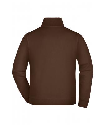 Unisexe Sweat-shirt zippé french-terry Marron 7230