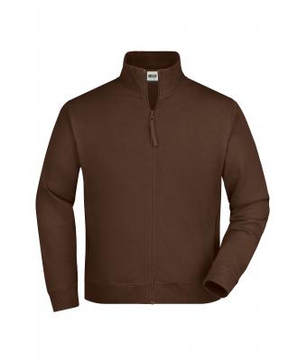 Unisexe Sweat-shirt zippé french-terry Marron 7230