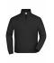 Unisexe Sweat-shirt zippé french-terry Noir 7230