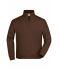 Unisexe Sweat-shirt zippé french-terry Marron 7230