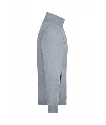 Unisexe Sweat-shirt zippé french-terry Gris-chiné 7230