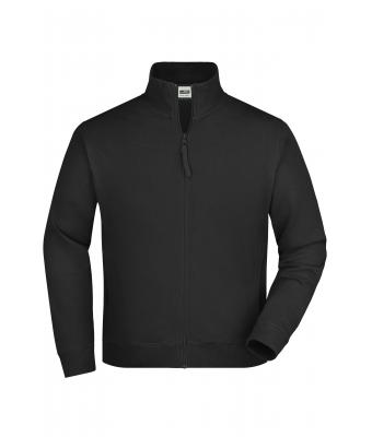 Unisexe Sweat-shirt zippé french-terry Noir 7230