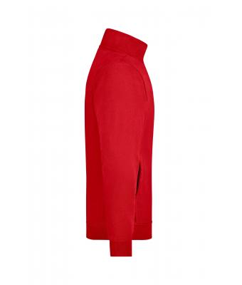 Unisexe Sweat-shirt zippé french-terry Rouge 7230