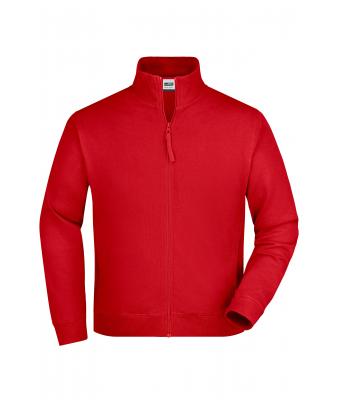 Unisexe Sweat-shirt zippé french-terry Rouge 7230