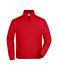 Unisexe Sweat-shirt zippé french-terry Rouge 7230