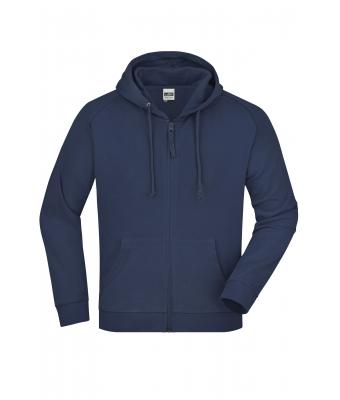 Unisexe Sweat-shirt zippé  avec capuche Marine 7231