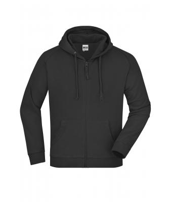 Unisexe Sweat-shirt zippé  avec capuche Noir 7231