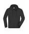 Unisexe Sweat-shirt zippé  avec capuche Noir 7231