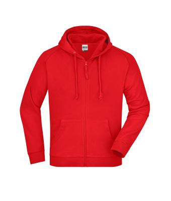 Unisexe Sweat-shirt zippé  avec capuche Rouge 7231