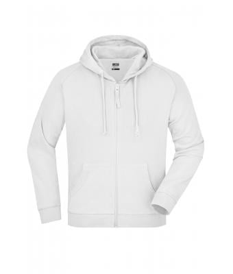 Unisexe Sweat-shirt zippé avec capuche Blanc 7231