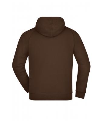 Unisexe Sweat-shirt zippé avec capuche Marron 7231