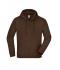Unisexe Sweat-shirt zippé avec capuche Marron 7231